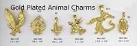 JewelryVilla Gold Plated Cross animalcharms
